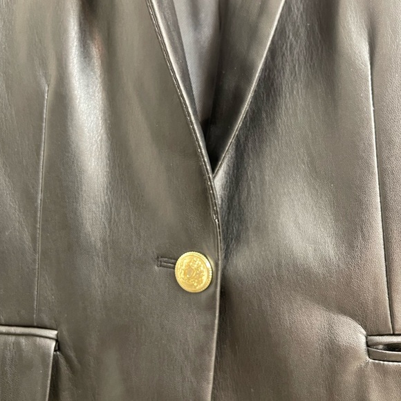 Zara Black Leather Jacket Suit - Picture 4 of 6